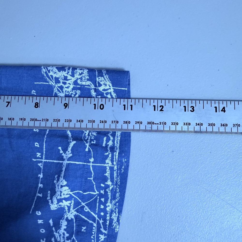 Vintage Tommy‎ Hilfiger S/S Button Down Shirt Mens M Blue Hawaiian 2002 US Open - Picture 9 of 11